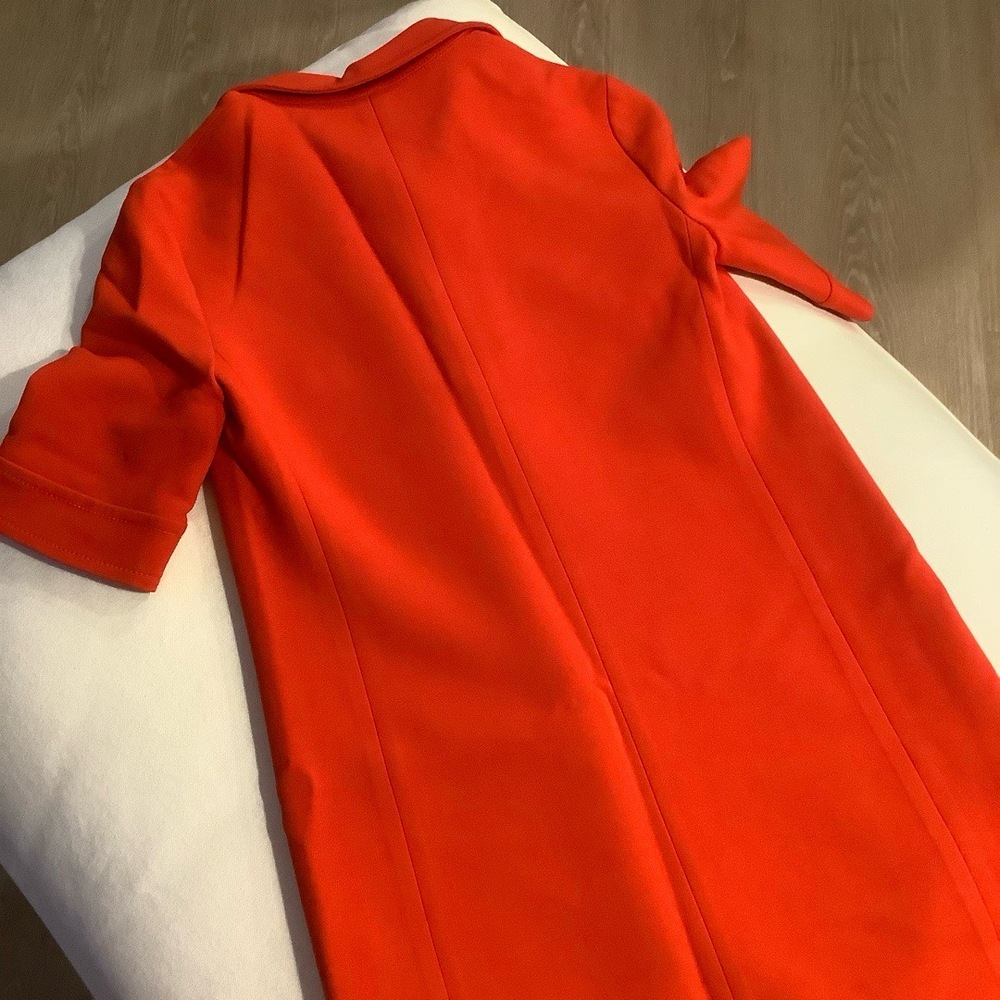 KORS Michael Kors Womens Orange Polo Dress Size 4 Short Sleeve Wool Spandex - Picture 5 of 8